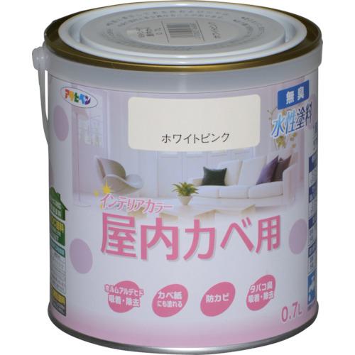 ■アサヒペン NEW水性インテリアカラー屋内カベ用 0.7L ホワイトピンク《6缶入》〔品番:464996〕【12519..