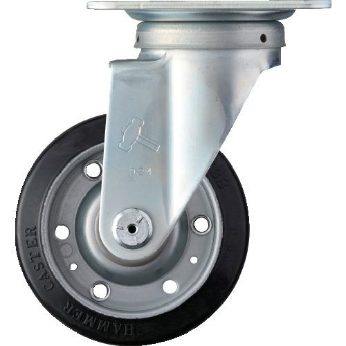 ■ハンマー 旋回式ゴム車輪 125mm〔品番:400SR125〕【1252020:0】[店頭受取不可]