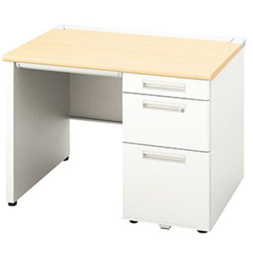 ■NAIKI 片袖デスク(ロング、パネル脚〔品番:XEHH107KPWS〕【1252907:0】[送料別途見積り][法人・事業所限定][外直送][店頭受取不可]