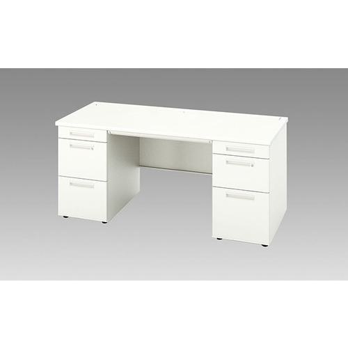 ■NAIKI 両袖デスク〔品番:XEHH167BGWH〕【1253772:0】[送料別途見積り][法人・事業所限定][外直送][店頭受取不可]