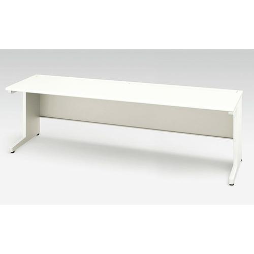 ■NAIKI 平デスク(引出し無し) XEHH型/天板:ホワイト 本体:クリアーホワイト/W2400×D700×H720〔品番:XEHH247FDNWH〕【1253812:0】[送料別途見積り][法人・事業所限定][外直送][店頭受取不可]