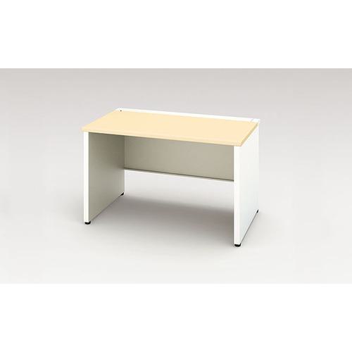 ■NAIKI 平デスク(引出し無し) XEHH型/天板:シルクウッド 本体:クリアーホワイト/W1200×D700×H720〔品番..