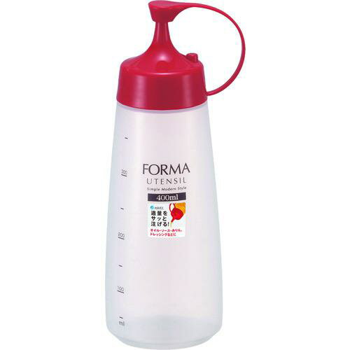 ■FORMA フォルマ 調味料ボトル 細口(大)レッド〔品番:214127〕【1280507:0】[店頭受取不可]