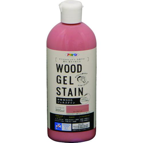 ■アサヒペン 水性WOODジェルステイン 300ml ローズピンク《6個入》〔品番:448767〕【1285871×6:0】[送料別途見積り][掲外取寄][店頭受取不可]