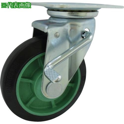 ■ヨドノ 樹脂製ゴム車輪(ベアリング無)自在金具ストッパー付〔品番:PNAJB130〕【1313868:0】[送料別途見積り][掲外取寄][店頭受取不可]