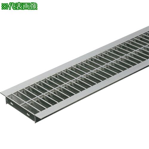 ■奥岡 ステンレス製 U字溝用 グレーチング 溝幅200用 P12.5 プレーン〔品番:OSU42520FP12.5〕【1322151..