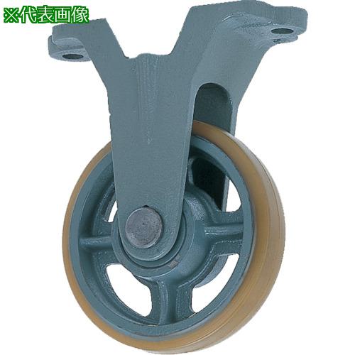 ■ヨドノ 鋳物中荷重用ウレタン車輪固定車付ベアリング入 180φ〔品番:USBK180〕【13235
