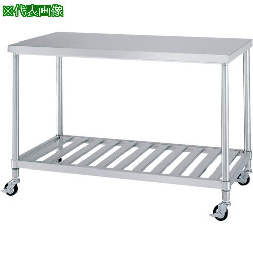 ■シンコー ステンレス(SUS304)作業台スノコ棚板キャスター付 φ100ナイロン車 750×450×800〔品番:WSNC7545N100〕【1333827:0】[法人・事業所限定][外直送元][店頭受取不可]