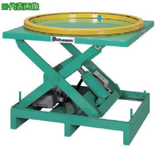 ■Bishamon ハンドパレットトラック EZローダー 均等荷重1000kg 揚程600mm テーブル寸法1015×1015mm〔品..