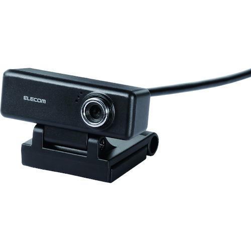 ■ELECOM 高画質HD対応200万画素Webカメラ マイク内蔵 ブラック〔品番:UCAMC520FBBK〕【1336863:0】[店頭受取不可]