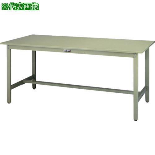 ■ヤマテック 軽量作業台 ワークテーブル300シリーズ 固定式 スチール天板 W900×D750×H740mm ヤマテックグリーン〔品番:SWS975GG〕【1337040:0】[法人・事業所限定][外直送元][店頭受取不可]
