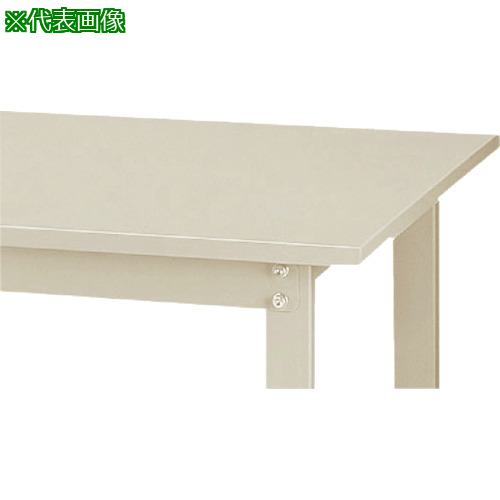 ■ヤマテック ワークテーブル300シリーズ 固定式 中間棚・半面棚板付 スチール天板 W1200×750×H740mm ヤマテックアイボリー〔品番:SWS1275TS1II〕【1337066:0】[法人・事業所限定][外直送元][店頭受取不可]