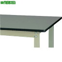 ■ヤマテック ワークテーブル300シリーズ 固定式 中間棚・全面棚板付 塩ビシート天板 W1200×750×H900mm ヤマテックグリーン〔品番:SWRH12...