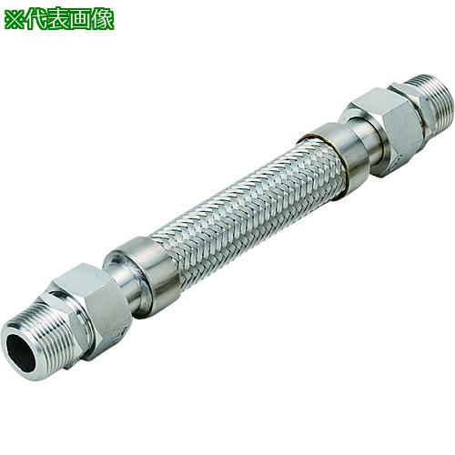 ■NFK スリムユニオン式(メタルタッチ)フレキシブルホース オス×オス型 継手SUS304(ALLSUS304) 20A×1600L〔品番:NK2000MMSUS30420A1600L〕【1340859:0】[送料別途見積り][掲外取寄][店頭受取不可]