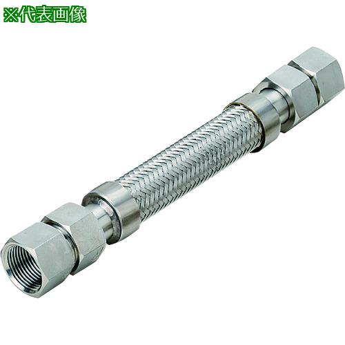 ■NFK スリムユニオン式(メタルタッチ)フレキシブルホース メス×メス型 継手SUS304(ALLSUS304) 10A×1900L〔品番:NK2000FFSUS30410A1900L〕【1341381:0】[送料別途見積り][掲外取寄][店頭受取不可]