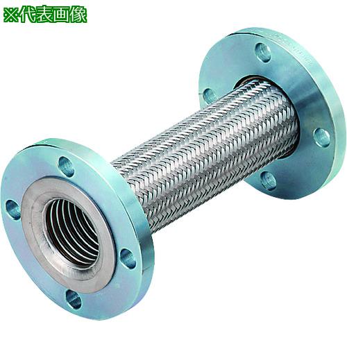 ■NFK 標準フランジ式フレキシブルホース(カラー式) フランジ10K/SS400(接液部SUS304) 15A×1600L〔品番:NK310010KSS40015A1600L〕【1342179:0】[送料別途見積り][掲外取寄][店頭受取不可]