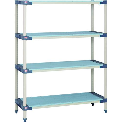 ■ERECTA メトロマックス4 フラットマット+抗菌樹脂製ポール 間口1520mm×奥行620mm×高さ1886mm 6段〔品番:MAX42460FMX74P6〕【1345282:0】[送料別途見積り][法人・事業所限定][外直送][店頭受取不可]