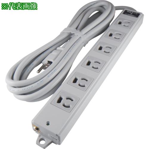 ■アメリカン電機 抜止形 OAタップ6ケ口 雷サージ付 接地2P15A125V〔品番:A8001LS〕【1347254:0】[送料別途見積り][掲外取寄][店頭受取不可]