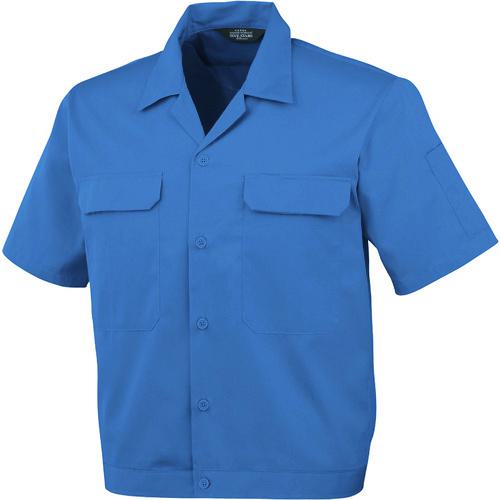 ■コーコス 開襟半袖ブルゾンA-6650 6 ブルー EL〔品番:A66506EL〕【1350894:0】[送料別途見積り][掲外取寄][店頭受取不可]