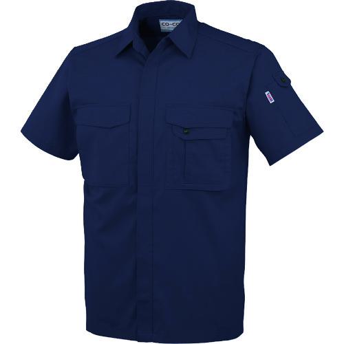 ■コーコス 半袖シャツJ-567 1 ネイビー EL〔品番:J5671EL〕【1357506:0】[送料別途見積り][掲外取寄][店頭受取不可]