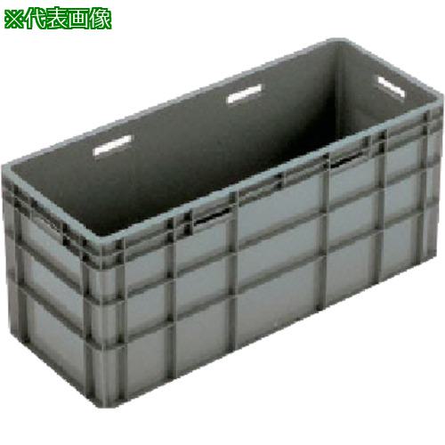 ■ヒシ TP型コンテナ W838×D335×H381 グレー グレー〔品番:TP384L〕【1364768:0】[送料別途見積り][法人・事業所限定][外直送][店頭受取不可]