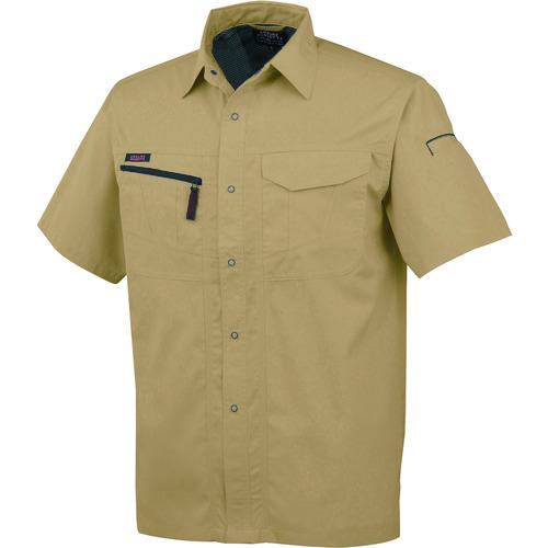 ■コーコス 半袖シャツA-767 2キャメルBE SS〔品番:A7672SS〕【1366903:0】[送料別途見積り][掲外取寄][店頭受取不可]