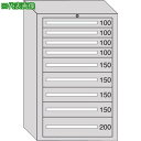 ■OS デラックス重量キャビネット 間口811×奥行557×高さ1281mm(ライトグレー)〔品番:DX1210G〕【1367411:0】[法人・事業所限定][外直送元][店頭受取不可]