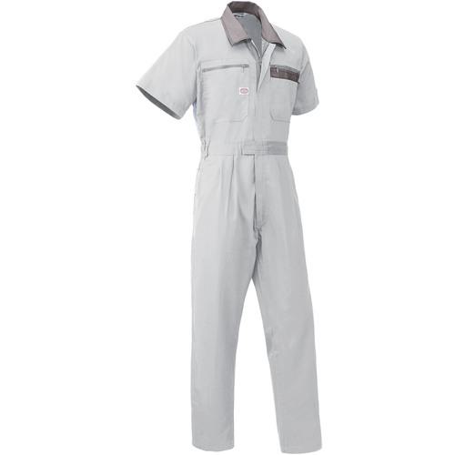 ■AUTO-BI 半袖つなぎ服5601-008シルバーグレー-4L〔品番:56010084L〕【1368431:0】[送料別途見積り][掲外取寄][店頭受取不可]