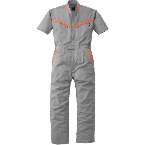 ■AUTO-BI 反射型半袖つなぎ服259-008シルバーグレー-5L〔品番:2590085L〕【1369114:0】[送料別途見積り][掲外取寄][店頭受取不可]