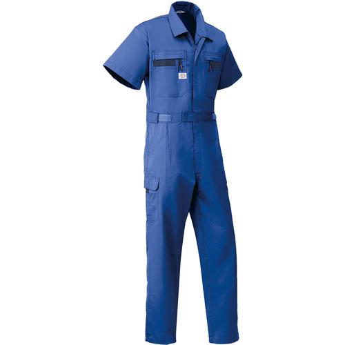 ■AUTO-BI 半袖つなぎ服8701-002マリンブルー-LL〔品番:8701002LL〕【1371254:0】[送料別途見積り][掲外取寄][店頭受取不可]