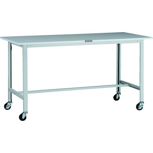 ■TRUSCO 軽荷重作業台(100kg)AO型 1500X750XH808 φ75キャスター付 ホワイト色〔品番:AOR1575C75〕【1371679:0】[法人・事業所限定][直送元][店頭受取不可]