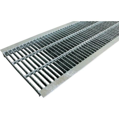 ■奥岡 スチール製 U字溝用 グレーチング 溝幅300用 中間目 ノンスリップ〔品番:OKUNM33019〕【1371988:0】[送料別途見積り][法人・事業所限定][直送][店頭受取不可]