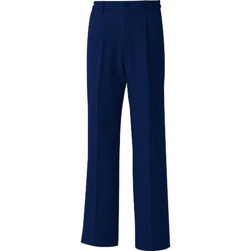 ■アイトス メンズシャーリングパンツ(1タック) ネイビー M〔品番:7643088M〕【1382628:0】[送料別途見積り][掲外取寄][店頭受取不可]
