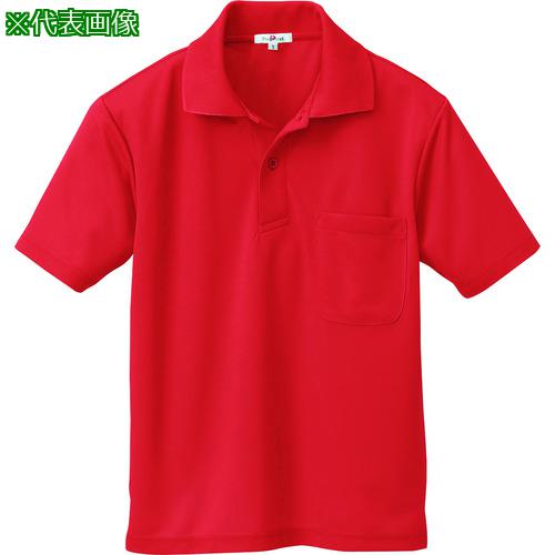 ■アイトス 吸汗速乾(クールコンフォート)半袖ポロシャツ(男女兼用) レッド 5L〔品番:105790095L〕【1429902:0】[送料別途見積り][掲外取寄][店頭受取不可]
