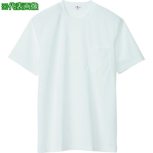 ■アイトス 吸汗速乾(クールコンフォート)半袖Tシャツ(ポケット付)(男女兼用) ホワイト M〔品番:10576001M〕【1429937:0】[送料別途見積り][掲外取寄][店頭受取不可]