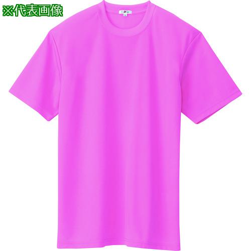 ■アイトス 吸汗速乾(クールコンフォート)半袖Tシャツ(ポケット無し)(男女兼用) ピンク 6L〔品番:105740606L〕【1429969:0】[送料別途見積り][掲外取寄][店頭受取不可]