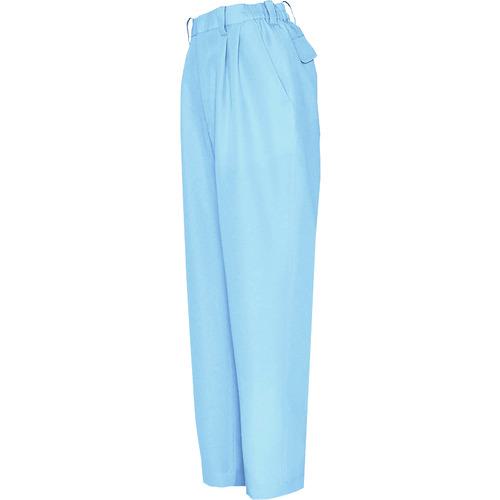 ■アイトス レディースシャーリングパンツ(2タック) サックス M〔品番:1255007M〕【1430278:0】[送料別途見積り][掲外取寄][店頭受取不可]