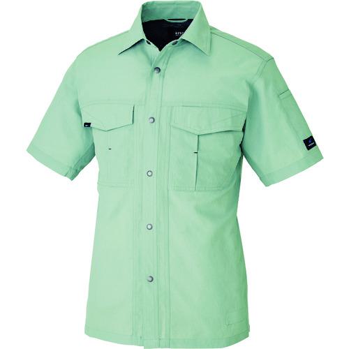■アイトス 半袖シャツ(男女兼用) アースグリーン 6L〔品番:16370056L〕【1431433:0】[送料別途見積り][掲外取寄][店頭受取不可]