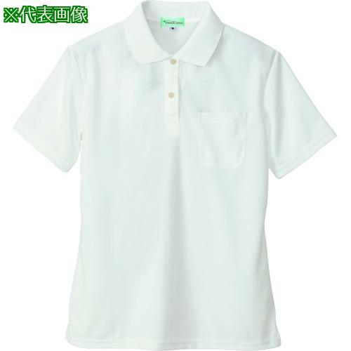 ■アイトス 吸汗速乾(クールコンフォート)レディース半袖ポロシャツ ホワイト LL〔品番:10589101LL〕【1431597:0】[送料別途見積り][掲外取寄][店頭受取不可]
