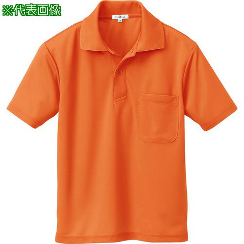 ■アイトス 吸汗速乾(クールコンフォート)半袖ポロシャツ(男女兼用) オレンジ M〔品番:10579063M〕【1431607:0】[送料別途見積り][掲外取寄][店頭受取不可]