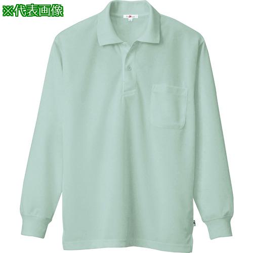 ■アイトス 吸汗速乾(クールコンフォート)長袖ポロシャツ(男女兼用) グレー 5L〔品番:105780045L〕【1431702:0】[送料別途見積り][掲外取寄][店頭受取不可]