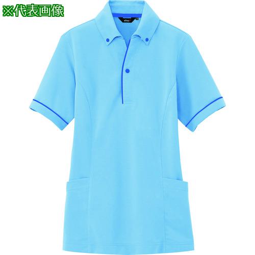 ■アイトス サイドポケット半袖ポロシャツ(男女兼用) サックス L〔品番:7668007L〕【1433165:0】[送料別途見積り][掲外取寄][店頭受取不可]のサムネイル