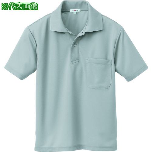 ■アイトス 吸汗速乾(クールコンフォート)半袖ポロシャツ(男女兼用) グレー 3L〔品番:105790043L〕【1433187:0】[送料別途見積り][掲外取寄][店頭受取不可]