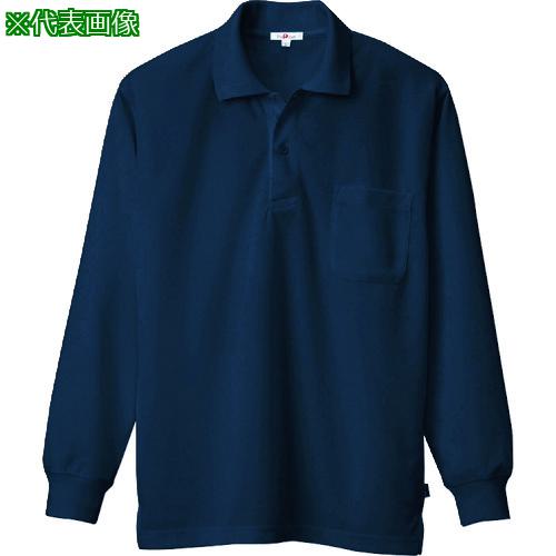 ■アイトス 吸汗速乾(クールコンフォート)長袖ポロシャツ(男女兼用) レッド 5L〔品番:105780095L〕【1433236:0】[送料別途見積り][掲外取寄][店頭受取不可]