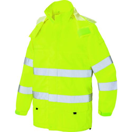 ■アイトス 高視認性レインジャケット ハイパーイエロー LL〔品番:562405091LL〕【1434483:0】[送料別途見積り][掲外取寄][店頭受取不可]