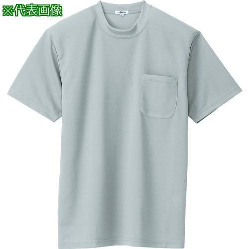 ■アイトス 吸汗速乾(クールコンフォート)半袖Tシャツ(ポケット付)(男女兼用) グレー LL〔品番:10576004LL〕【1434821:0】[送料別途見積り][掲外取寄][店頭受取不可]