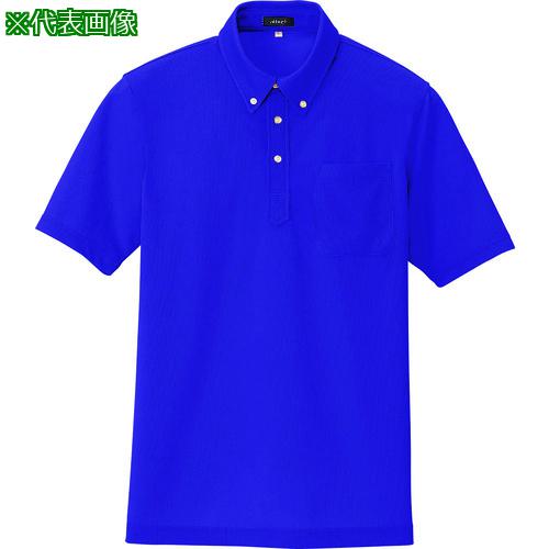 ■アイトス 吸汗速乾(クールコンフォート)半袖ボタンダウンポロシャツ(男女兼用) パープル 11〔品番:1059906911〕【1436385:0】[送料別途見積り][掲外取寄][店頭受取不可]