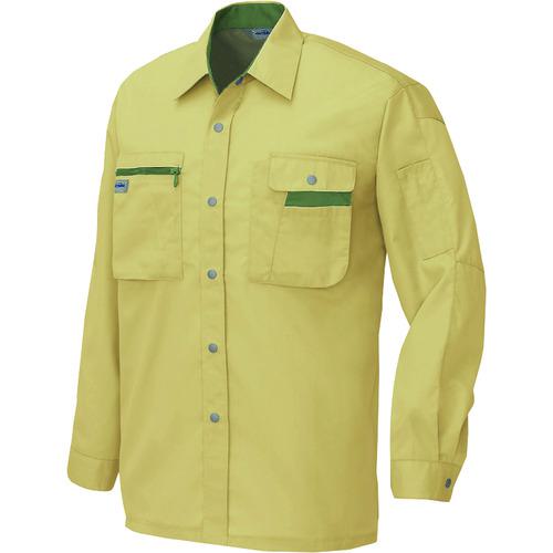 ■アイトス 長袖シャツ(男女兼用)(薄地) マスタード×オリーブ LL〔品番:5325019LL〕【1442500:0】[送料別途見積り][掲外取寄][店頭受取不可]