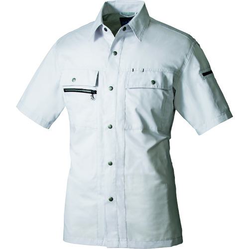 ■アイトス 半袖シャツ シルバーグレー M〔品番:3437003M〕【1444062:0】[送料別途見積り][掲外取寄][店頭受取不可]