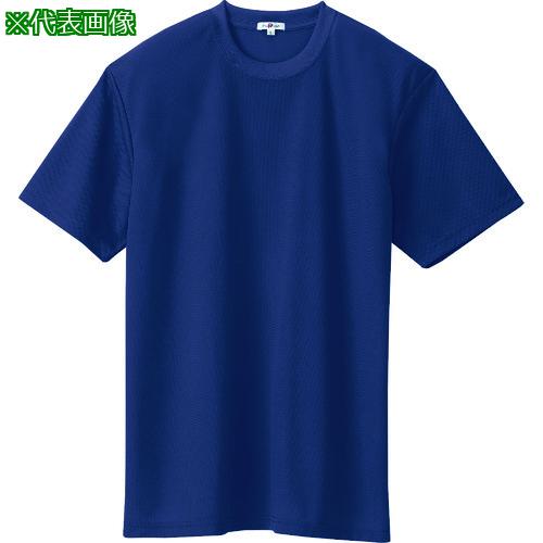 ■アイトス 吸汗速乾(クールコンフォート)半袖Tシャツ(ポケット無し)(男女兼用) ネイビー 5L〔品番:105740085L〕【1447332:0】[送料別途見積り][掲外取寄][店頭受取不可]